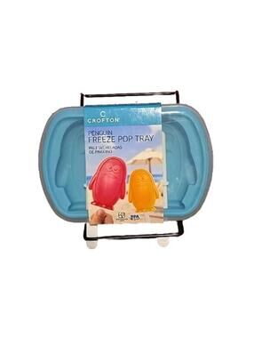 Crofton Penguin Shape Freeze Pop Tray Silicone Mold Food Storage Treat Container
